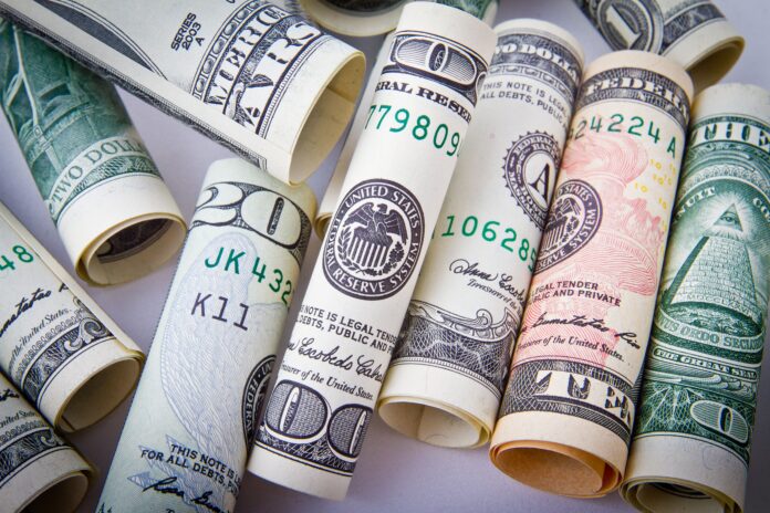 Indian currency notes representing trade and finance