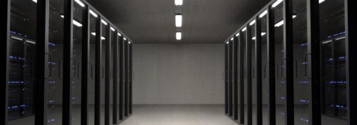 Data center servers representing Yotta AI computing and IPO plans